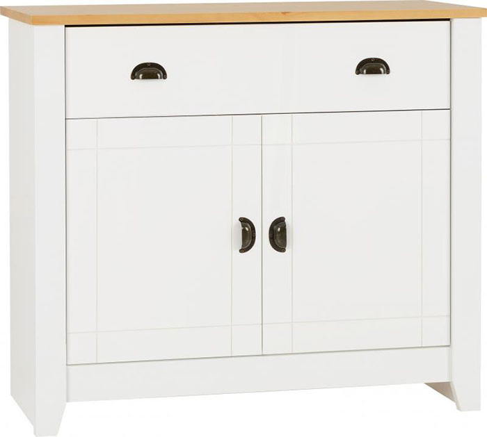 Ludlow Sideboard in White With Oak Lacquer